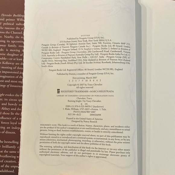 Book: Burning Bright by Tracy Chevalier - fiction - Picture 7 of 12